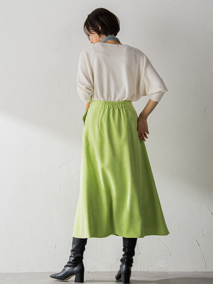 【WEB限定サイズあり】【洗えるニット】ECOCUWOOLドルマンニットプルオーバー≪シワになりにくい≫