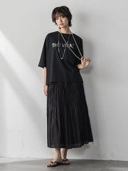 箔プリントロゴTシャツ≪手洗い可能≫