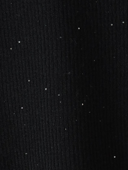 スパンコールリブタートルニット≪手洗い可能≫