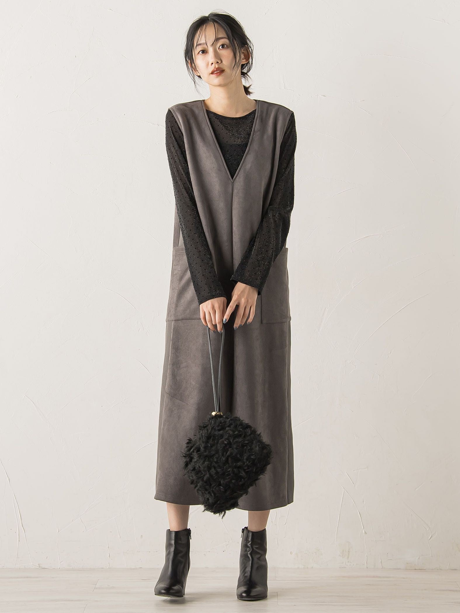 ラメフロッキードットプルオーバー≪手洗い可能≫