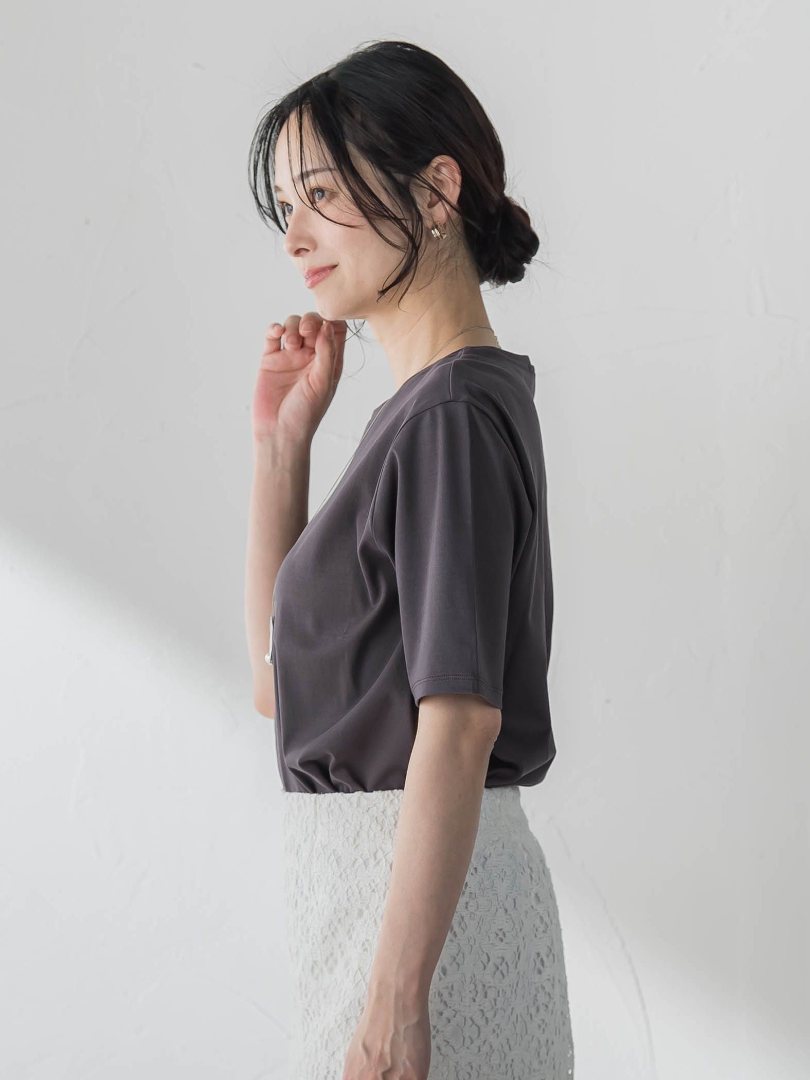 汗ジミ軽減カットソー