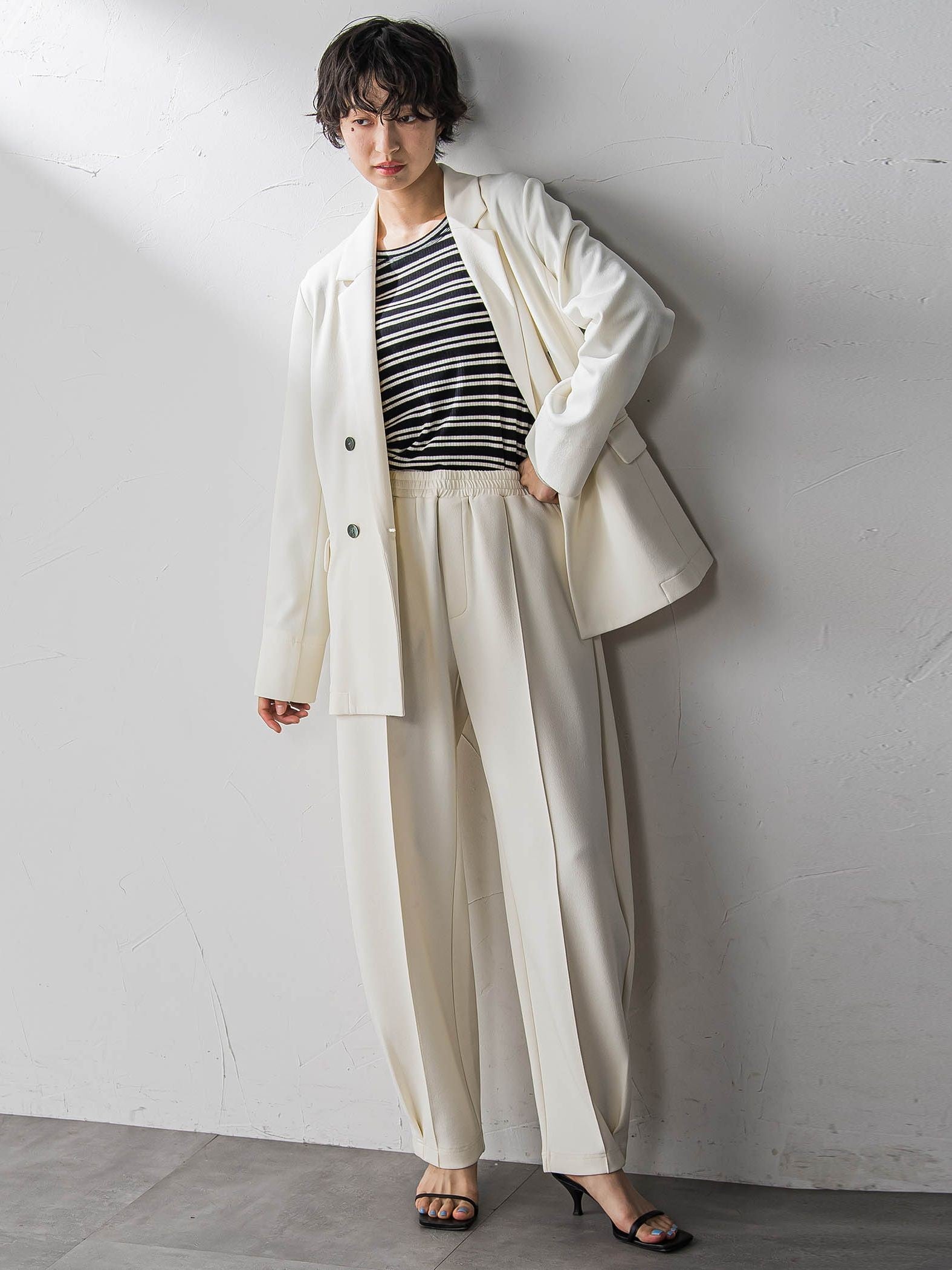 【えらべるSETUP】叶えるイージーカーブパンツ≪手洗い可能≫