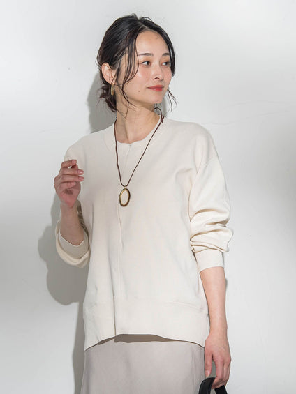 【WEB限定】お肌にやさしいファスナーニット≪手洗い≫