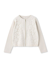 オーガンジー刺繍ミラノリブブルゾン≪手洗い可能≫