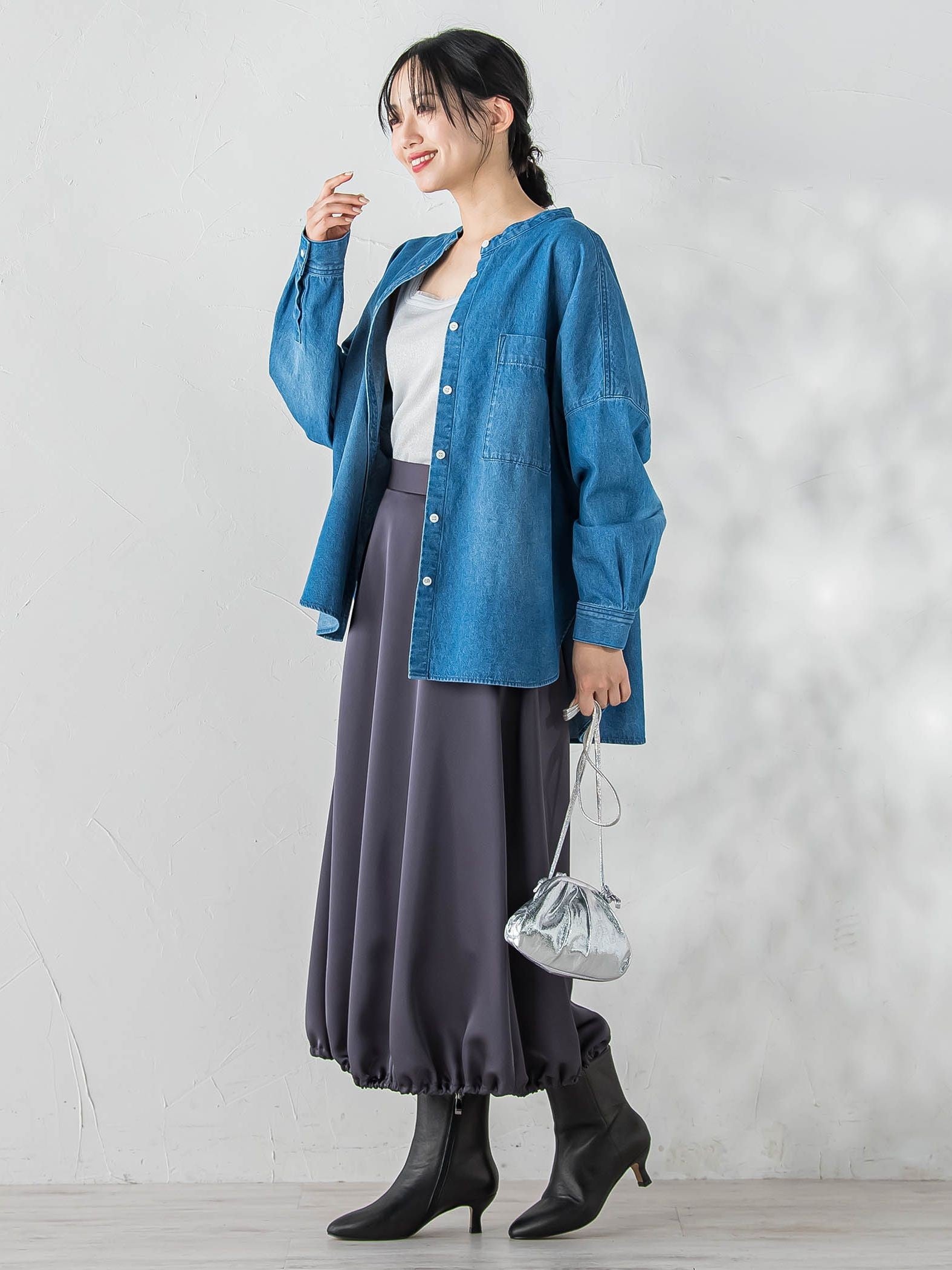 リブスクエアタンクトップ