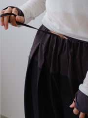 Bicolor curve pants【日本製】≪手洗い可能≫
