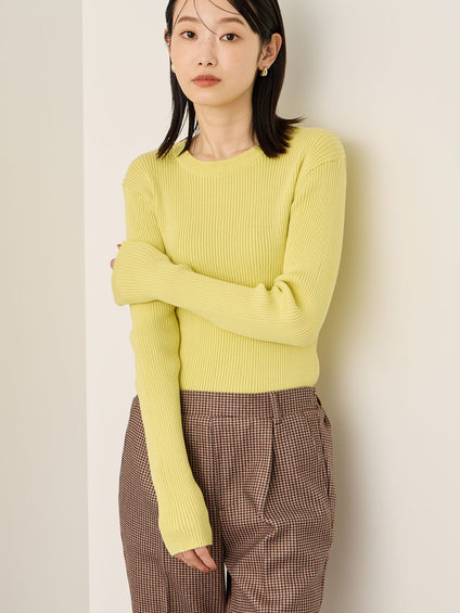 調温クルーネックニット≪手洗い可能≫