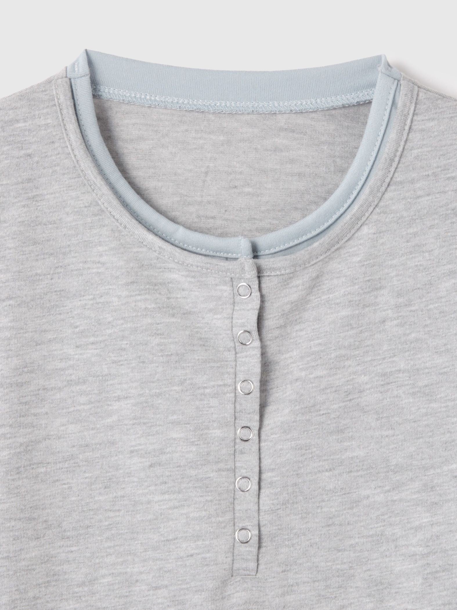 ヘンリーネックレイヤードTシャツ