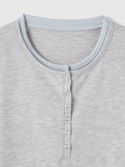 ヘンリーネックレイヤードTシャツ