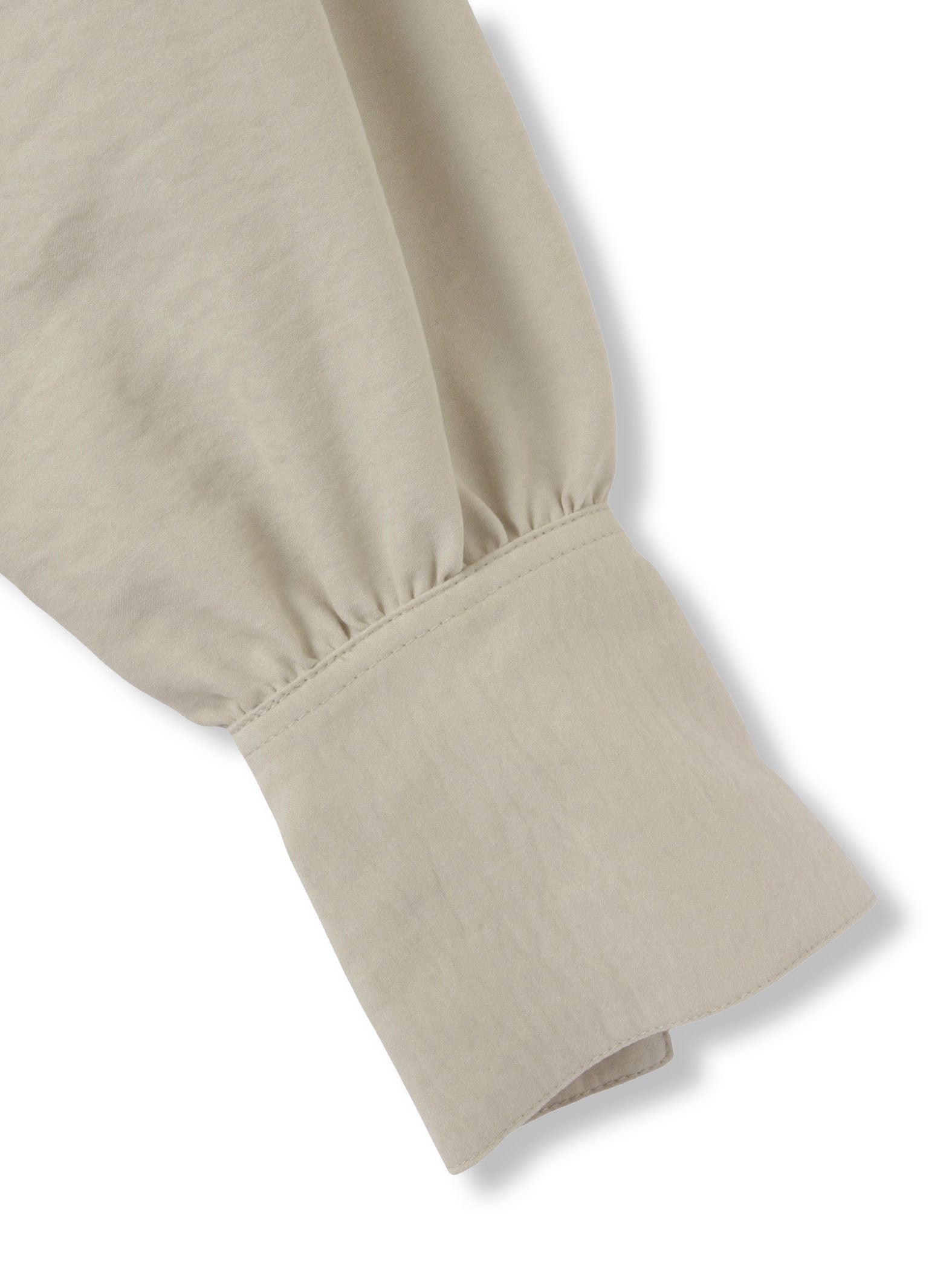 サテンピーチバックギャザーブラウス≪手洗い可能≫