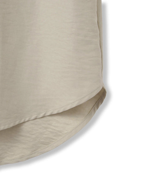 サテンピーチバックギャザーブラウス≪手洗い可能≫