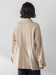 【大きいサイズ】シャンブレーショートトレンチ