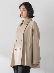 【大きいサイズ】シャンブレーショートトレンチ