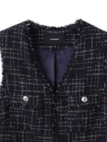 LUSTROツイードジレ