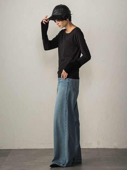 ベロアカフスロングTシャツ