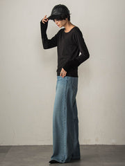 ベロアカフスロングTシャツ