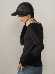 ベロアカフスロングTシャツ