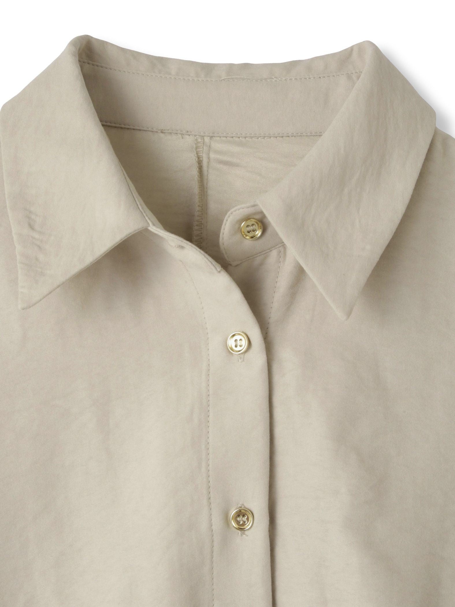 サテンピーチバックギャザーブラウス≪手洗い可能≫