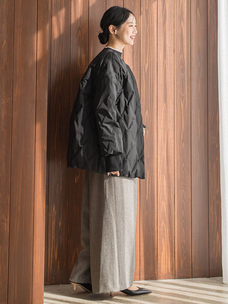 ステッチレスダウンコート