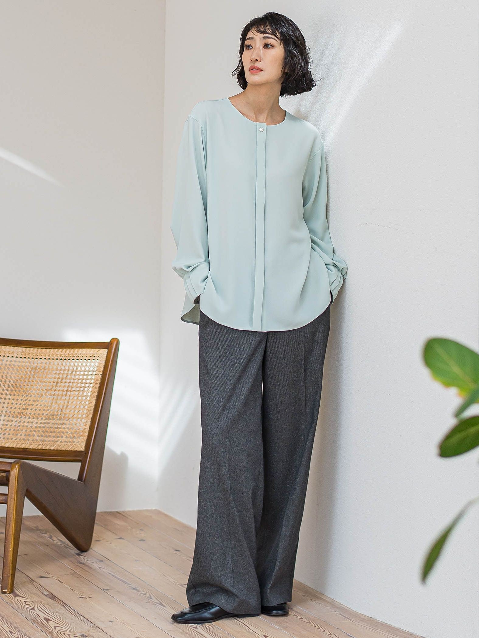 キラメキストレッチワイドパンツ≪洗濯機で洗える≫