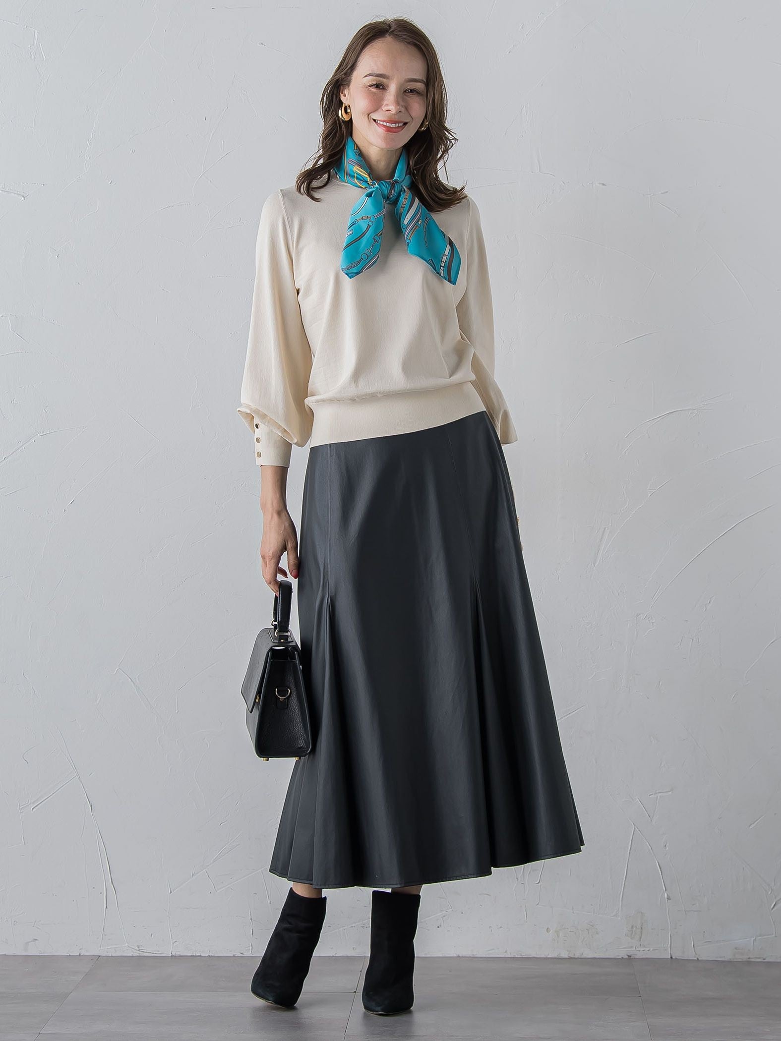 フェイクレザーマーメイドスカート