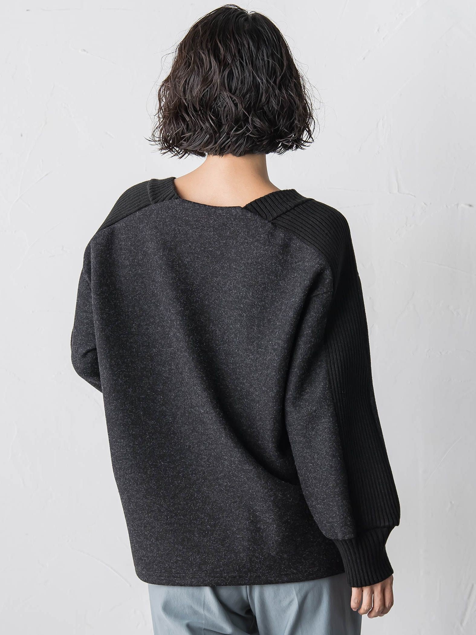 メルトンニットドッキングカットソー