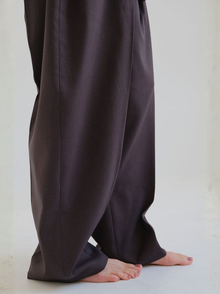 Bicolor curve pants【日本製】≪手洗い可能≫
