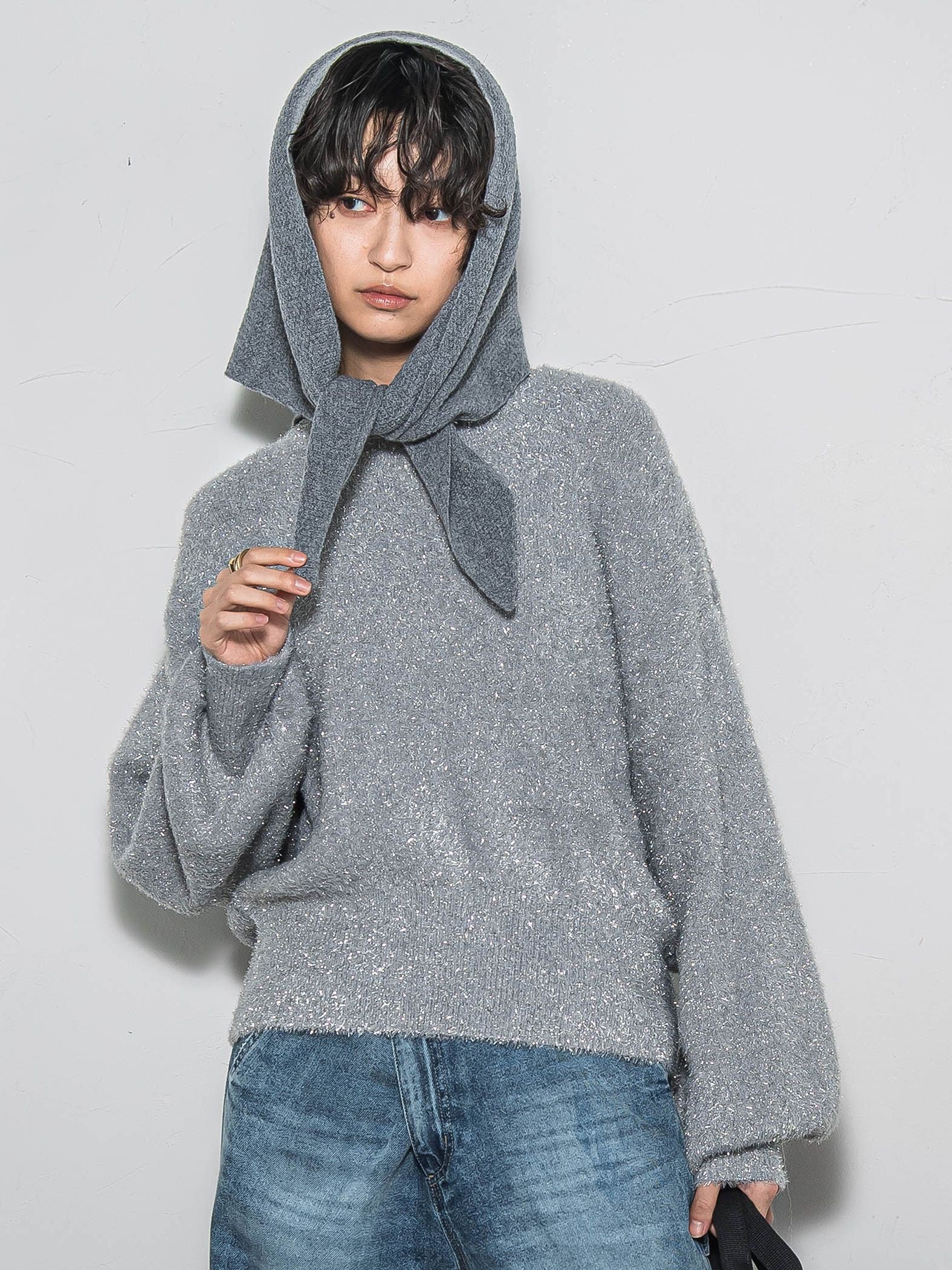 【WEB限定】ラメフェザーニット≪手洗い可能≫