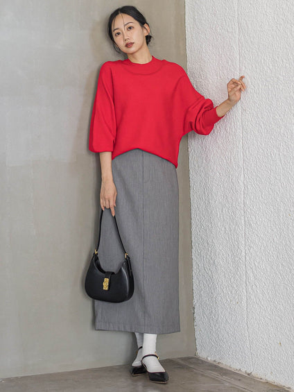 ウォッシャブルバナナスリーブニット≪手洗い可能≫