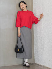 ウォッシャブルバナナスリーブニット≪手洗い可能≫