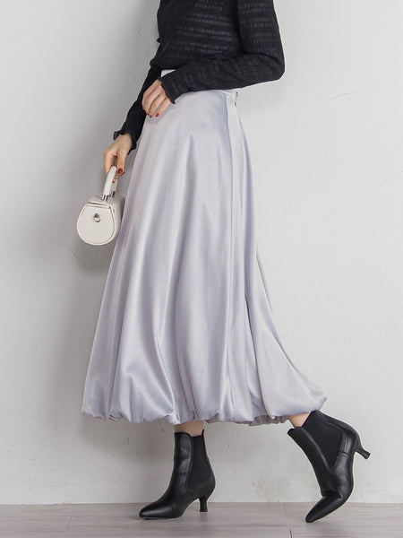 レザレクション♥ブルー♥スカート新品 ラメサテンバルーンスカート≪手洗い可能≫ | QUEENS COURT