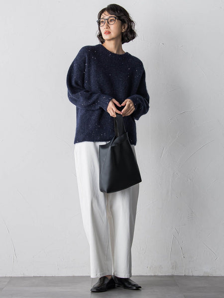 【大きいサイズ】モヘヤスパンコールニット