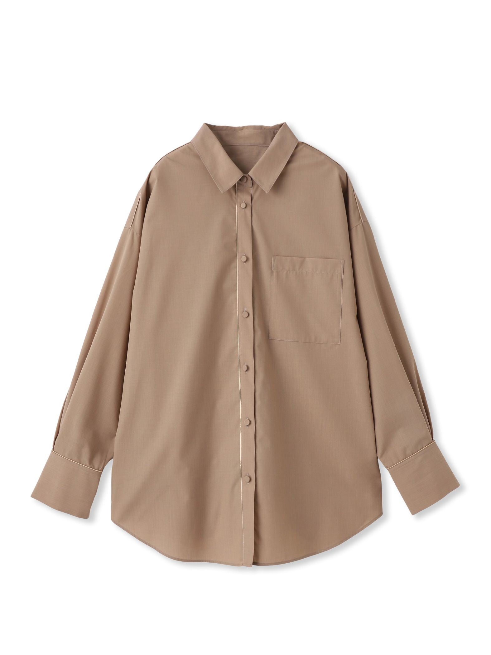 オーバーサイズシャツブラウス ≪洗濯機で洗える≫