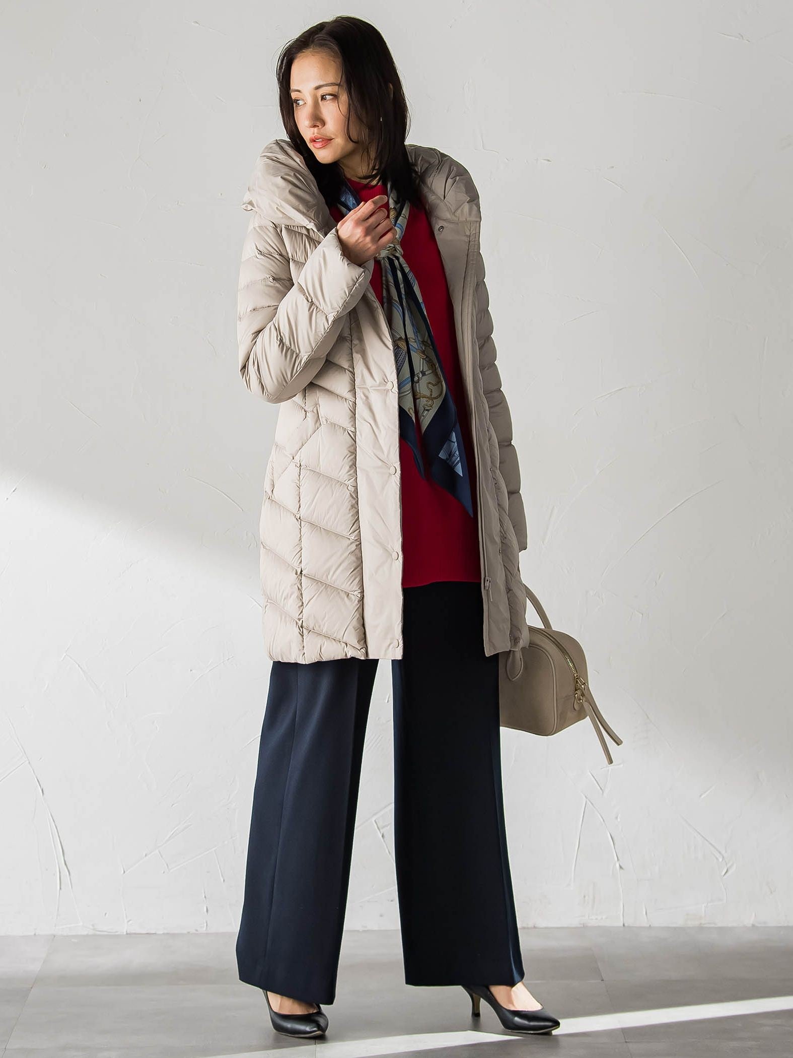 両面起毛ドロストワイドパンツ