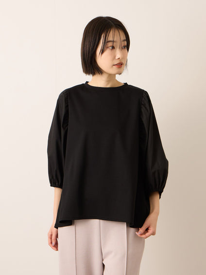 《予約》【機能するミニマル服】切替プルオーバー《接触冷感》