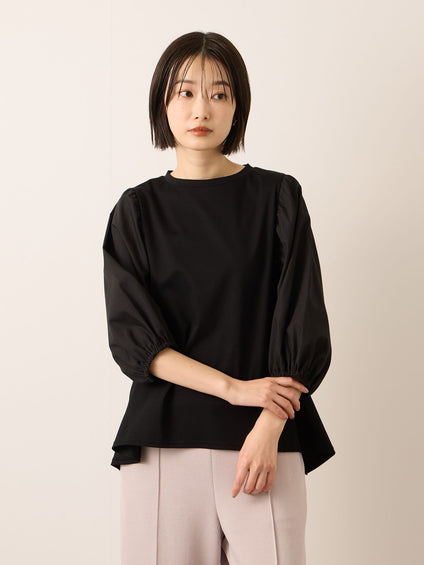 《予約》【機能するミニマル服】切替プルオーバー《接触冷感》