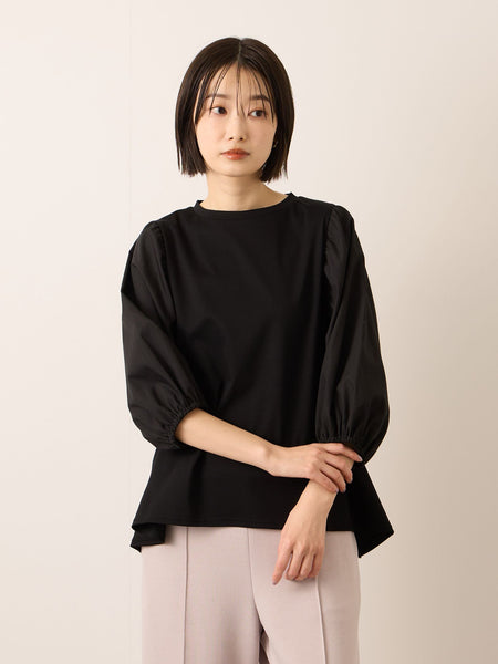 《予約》【機能するミニマル服】切替プルオーバー《接触冷感》