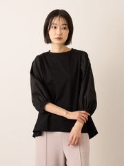 《予約》【機能するミニマル服】切替プルオーバー《接触冷感》