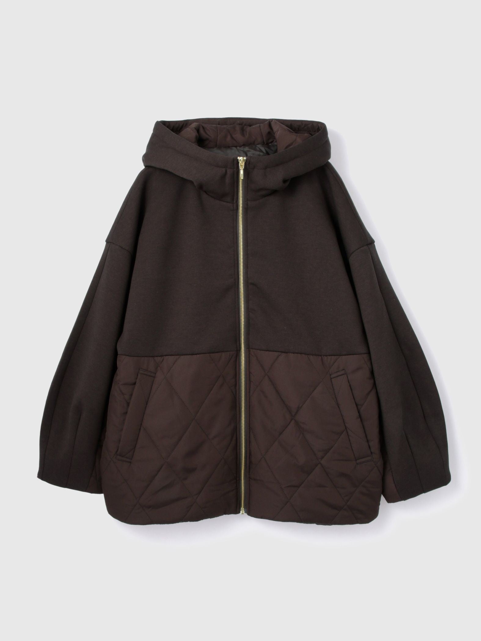 キルトダンボールコクーンスリーブブルゾン