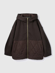 キルトダンボールコクーンスリーブブルゾン