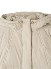 ストレッチフードピュアダウンミドルコート