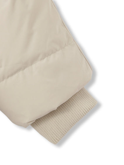 ストレッチフードピュアダウンミドルコート