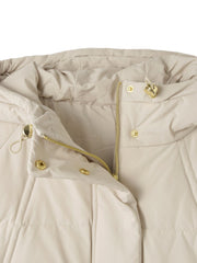 ストレッチフードピュアダウンミドルコート