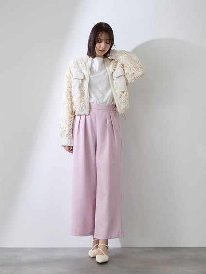 ボタニカルレースブルゾン≪手洗い可能≫