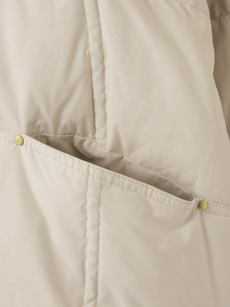 ストレッチフードピュアダウンミドルコート