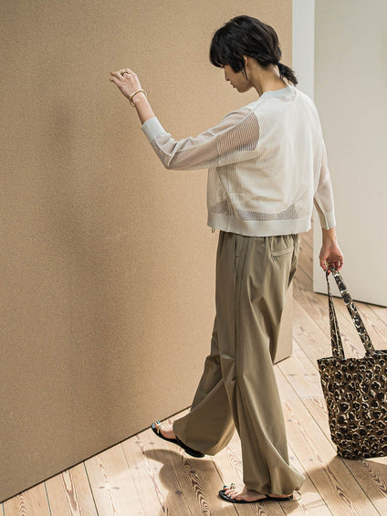 撥水サイドラインパラシュートパンツ≪手洗い可能≫