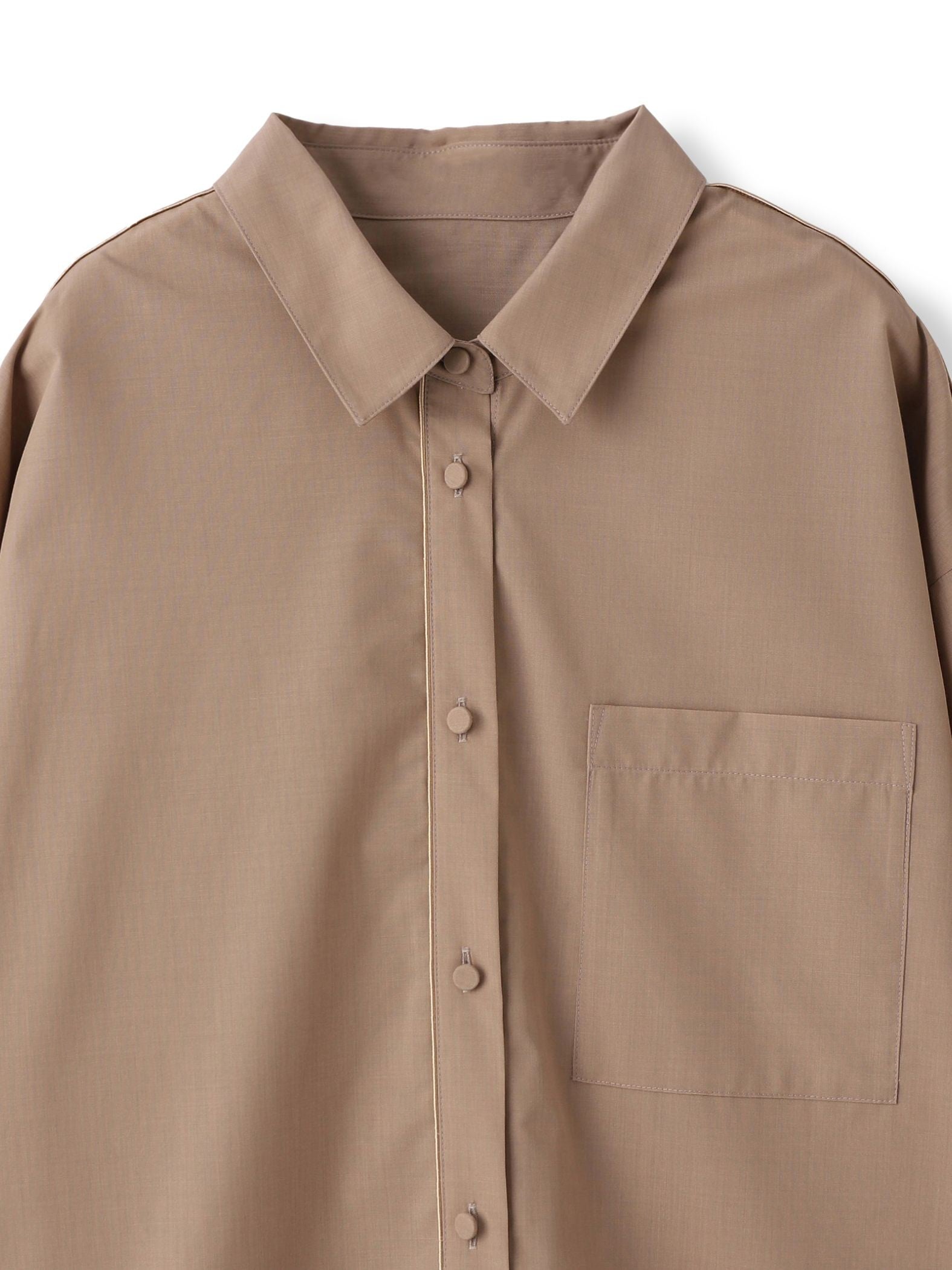 オーバーサイズシャツブラウス ≪洗濯機で洗える≫