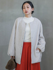 メランジブランケットコート