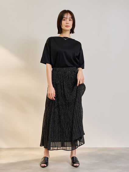 《予約》【連休。涼。軽やかに。】ボートネックT《汗じみ軽減 / 接触冷感》