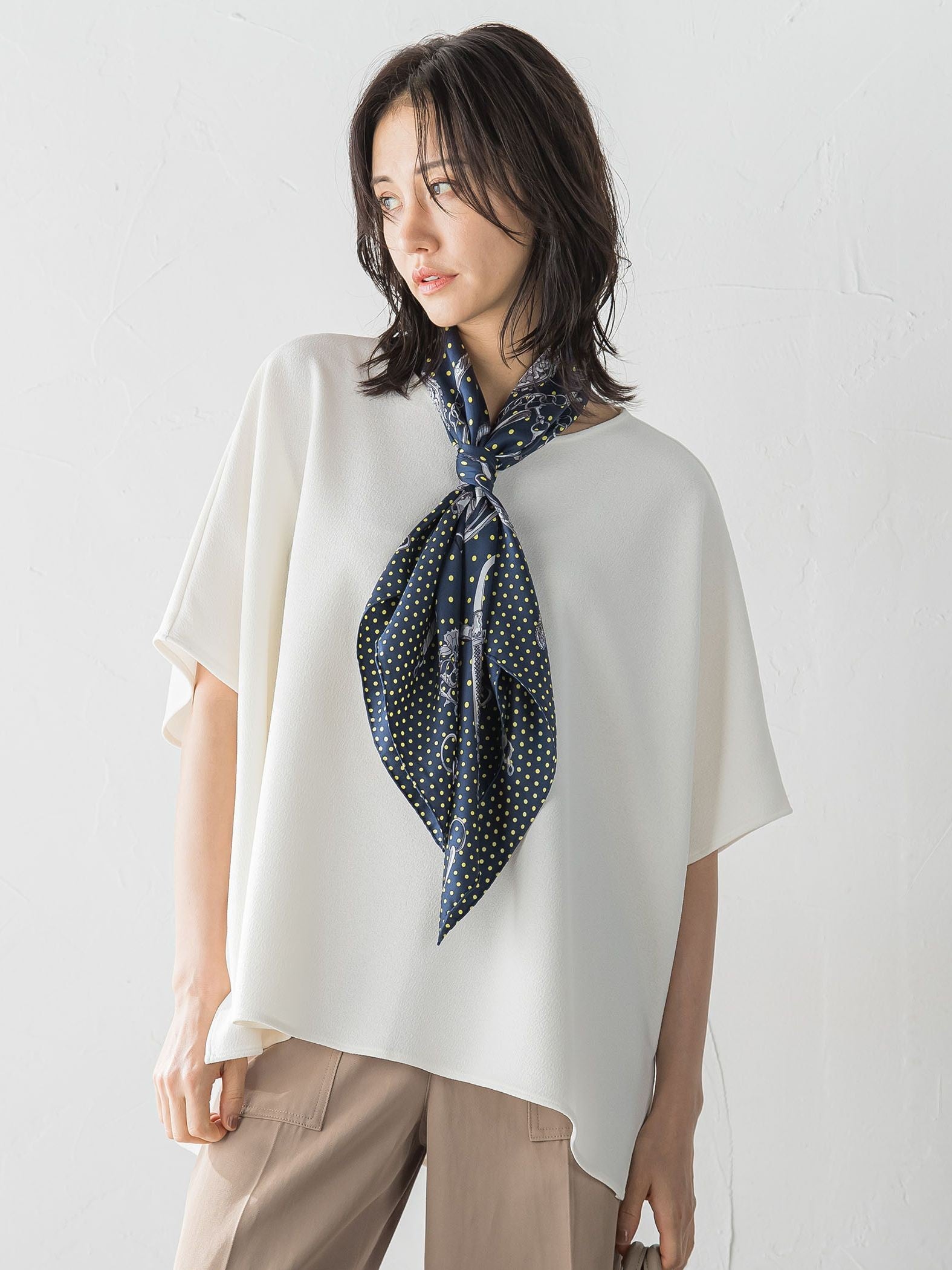 つぶつぶジョーゼットカットソー≪洗濯機で洗える≫